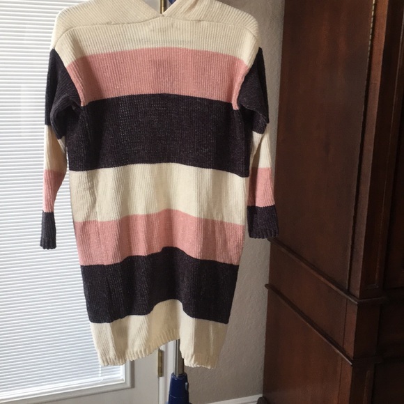 JOLT Colorblock Chenille Striped Sweater S - Picture 2 of 6
